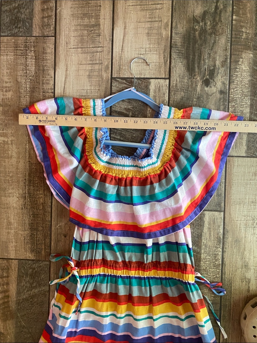 Dreamers Multicolor Striped Elastic-Waist dress 🆕 - Picture 6 of 10